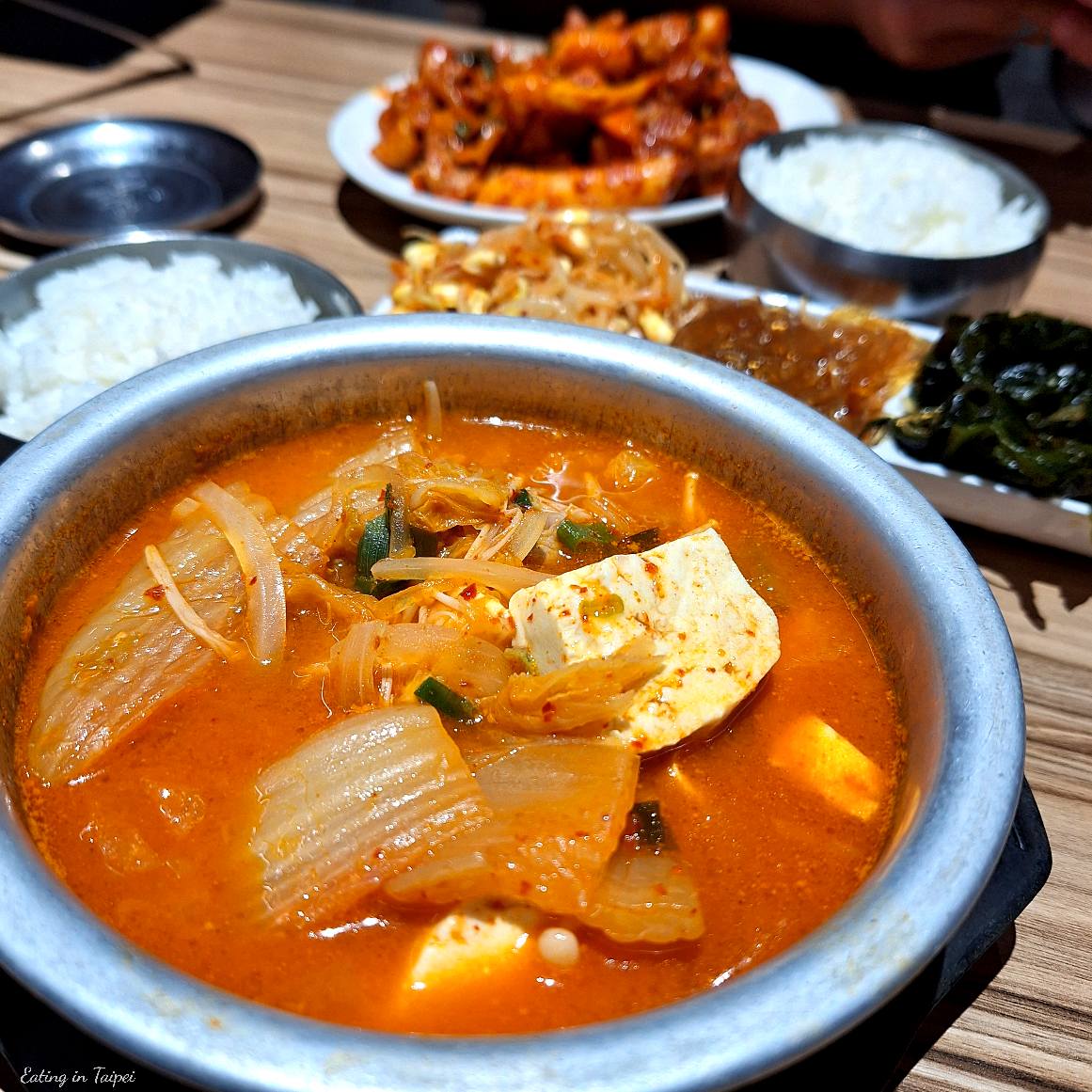 korean local kitchen kimchi pork pot